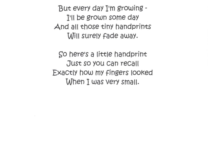 Easy Hand Print Poem Craft For Mother s Day Or Father s Day