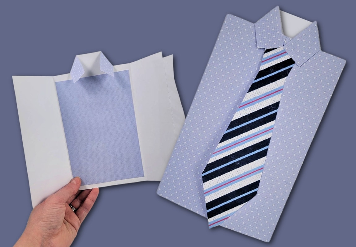 Easy Shirt And Tie Card Best Father s Day Card To Make With Free SVG And PDF Analytical Mommy LLC