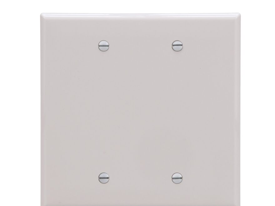 Eaton 2 Gang Midsize White Polycarbonate Indoor Blank Wall Plate PJ23W F LW At Lowes