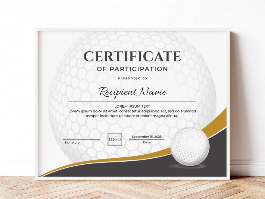 EDITABLE Golf Certificate Template Sports Certificate Award Printable Sports Certificates Golf Award Digital Download250 Etsy