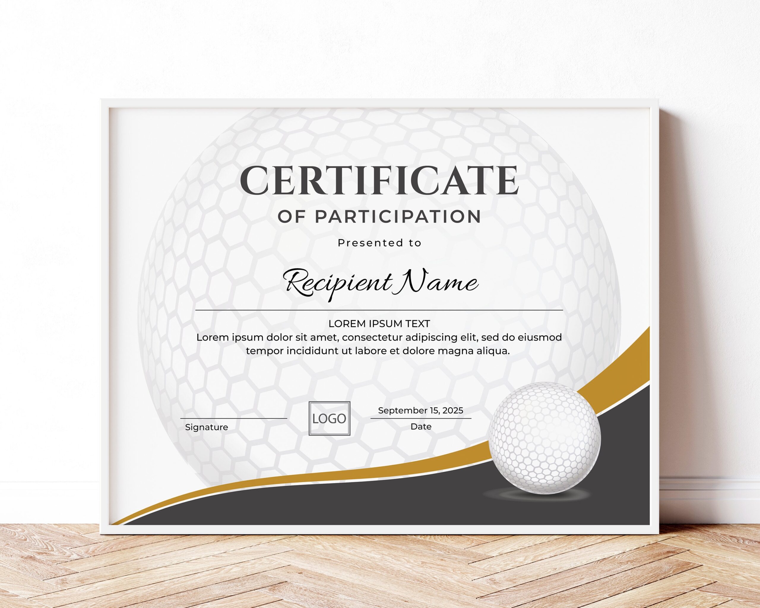 EDITABLE Golf Certificate Template Sports Certificate Award Printable Sports Certificates Golf Award Digital Download250 Etsy