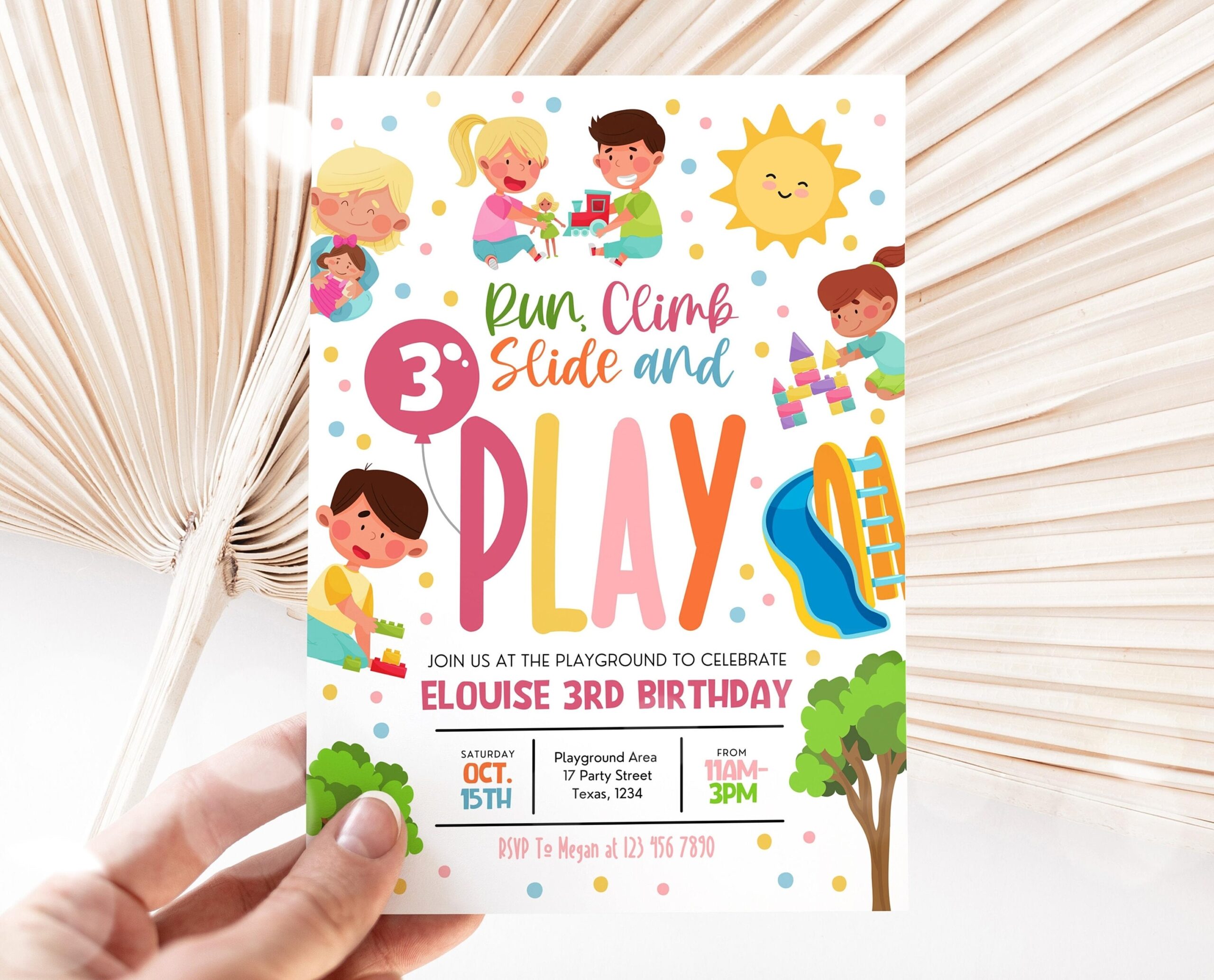 Editable Playground Birthday Invitation Kids Play Park Birthday Party Printable Playground Birthday Invite Etsy