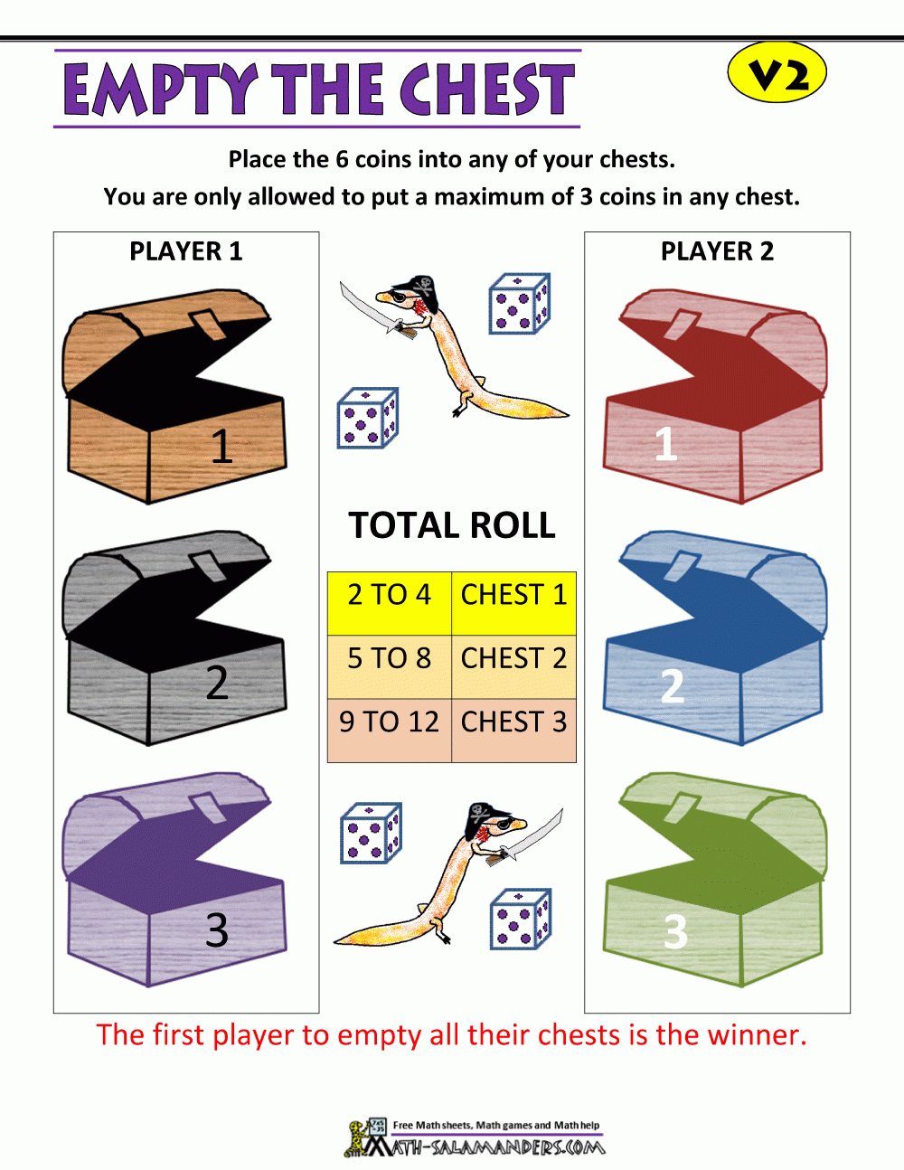 Math Games For 1St Grade Printable