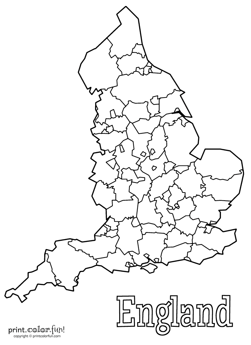 England Maps Fun Facts For Kids At PrintColorFun