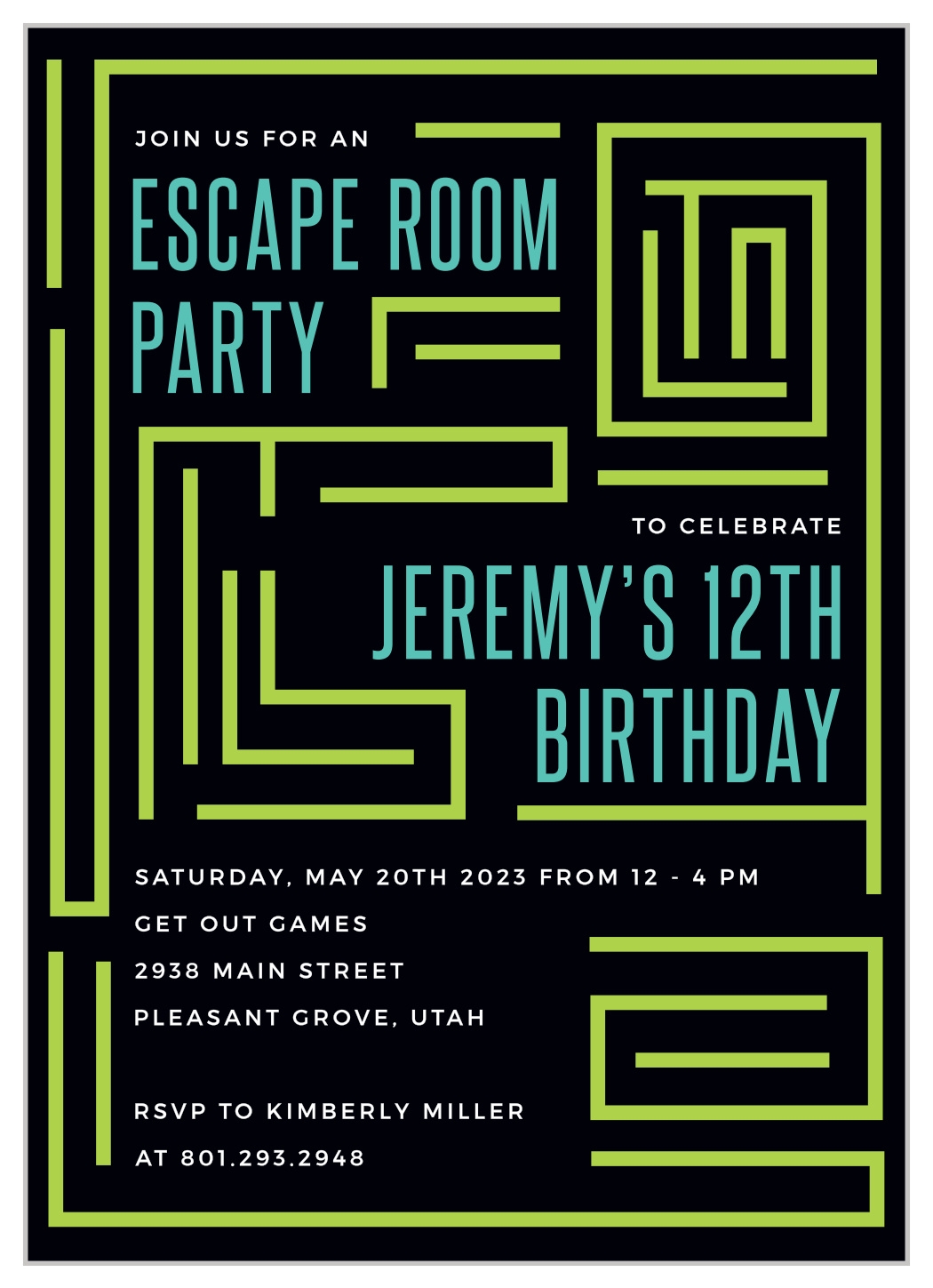 Escape Room Children s Birthday Invitations By Basic Invite