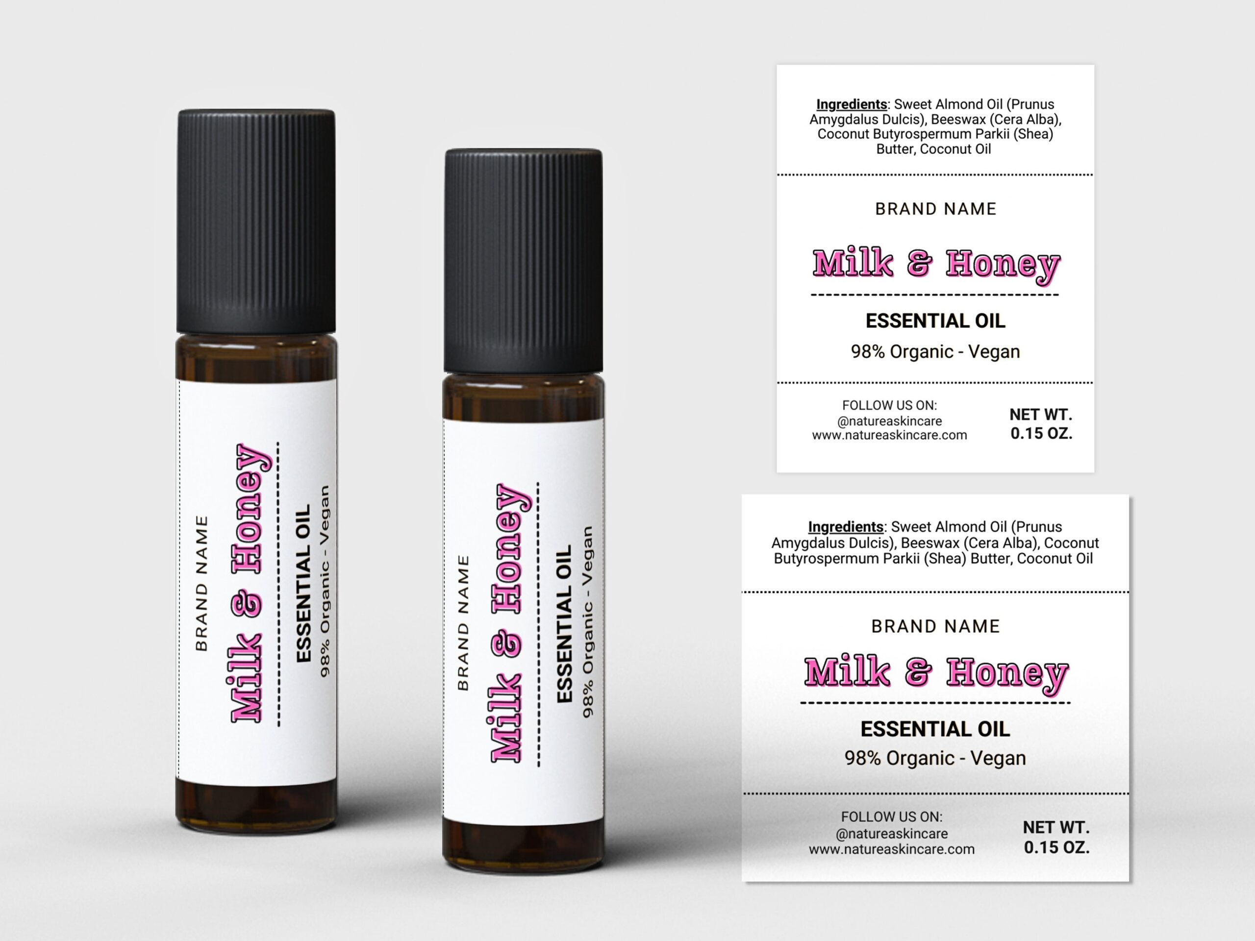 Printable Lables For Essential Oil Roller Bottles