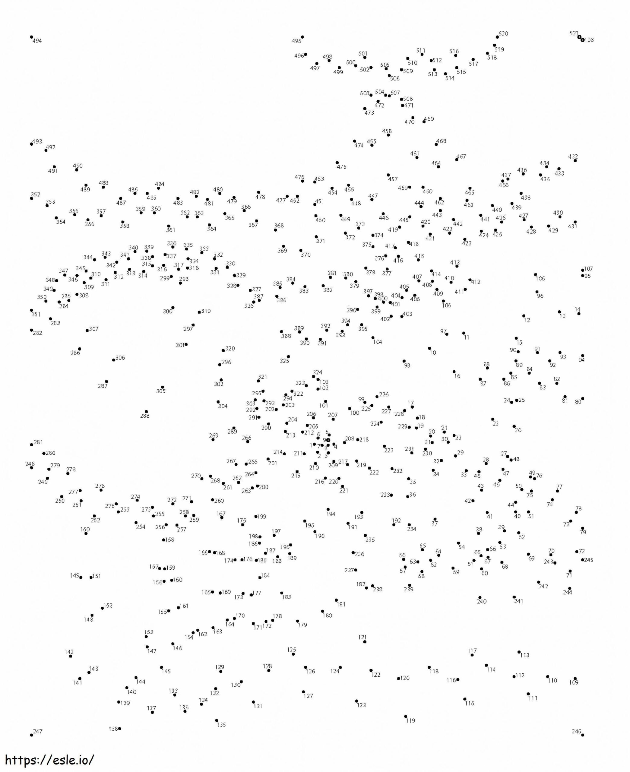 Extreme Dot To Dots 5 Coloring Page