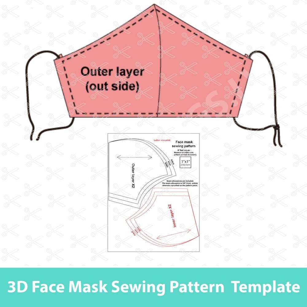Face Mask Sewing Pattern And Tutorial Face Mask With Filter Pocket