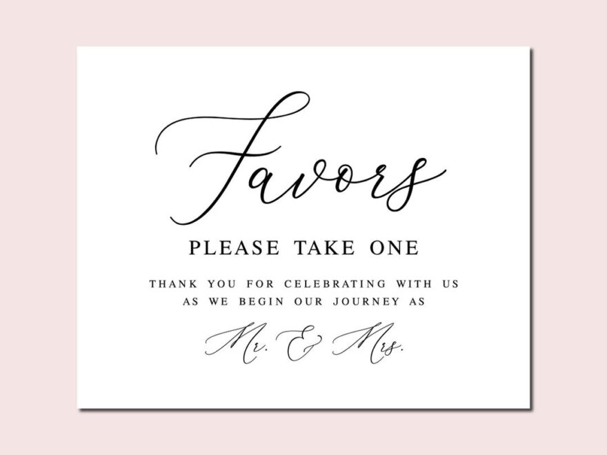 Favors Please Take One Thank You For Celebrating With Us Wedding Signs Wedding Favor Sign Printable Signs Please Take One Sign Etsy