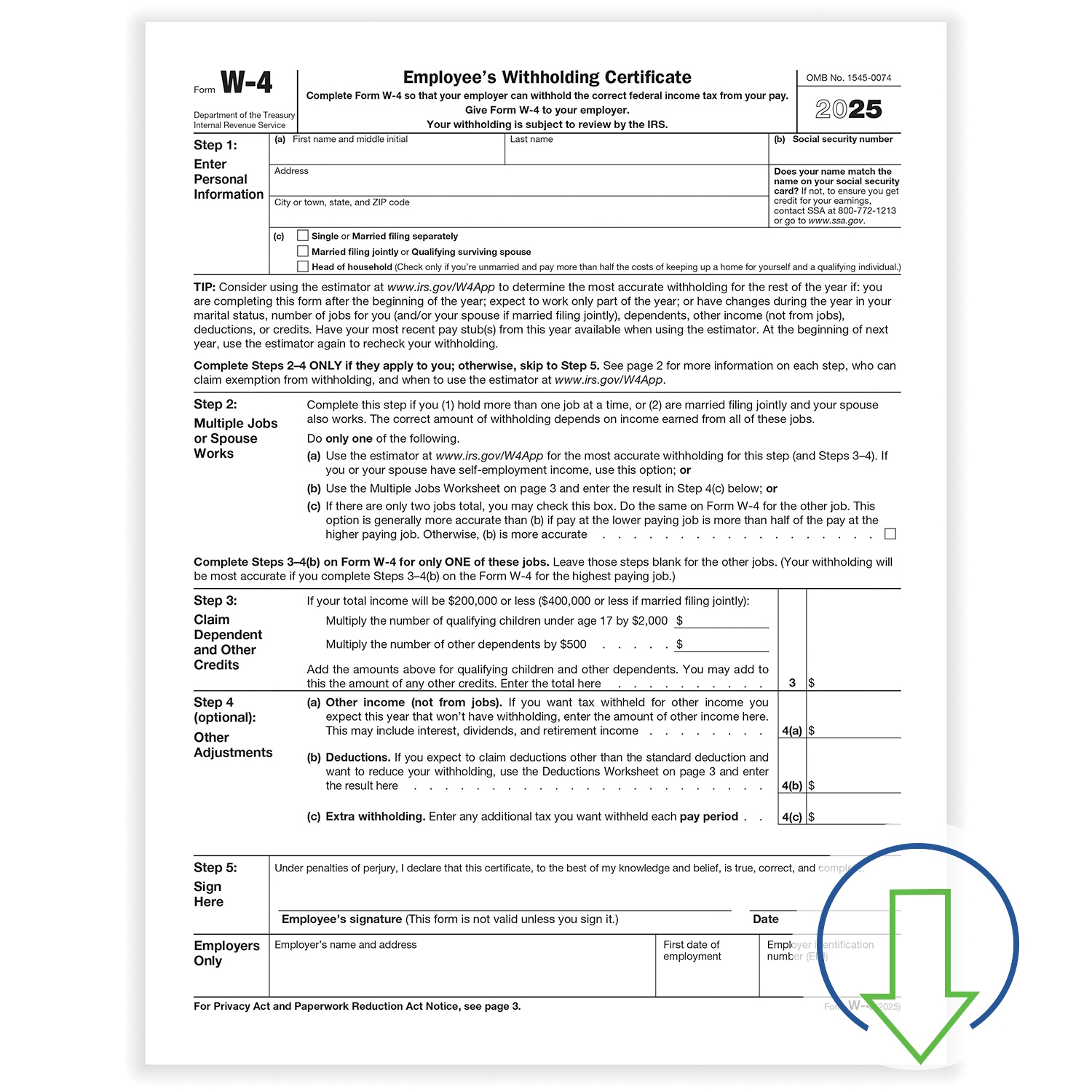 Fill and Save W 4 Form HRdirect
