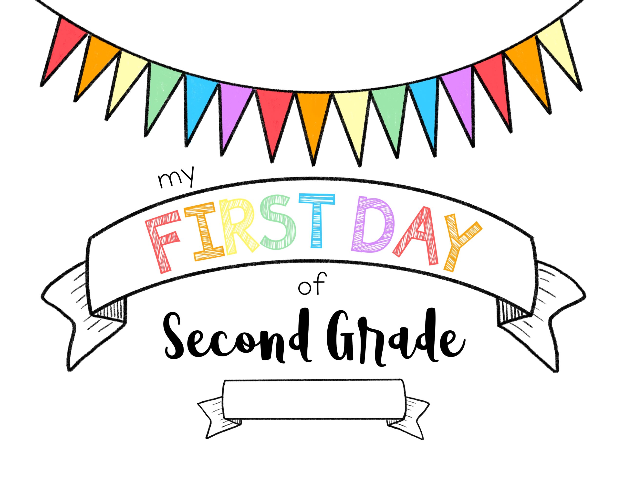 First Day Of 2nd Grade Color MeganHStudio