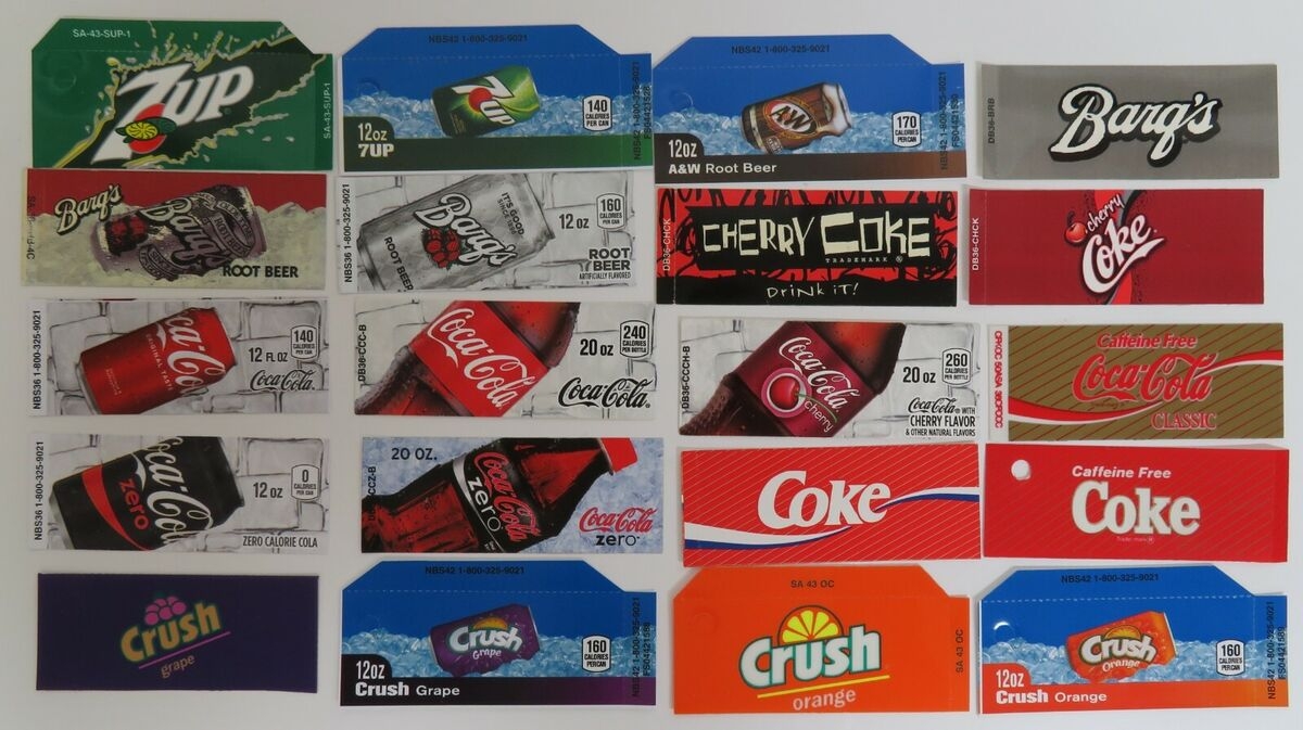 Flavor Cards For Vending Machines 3 5 8 X 1 3 8 Multiple Flavors See Desc EBay
