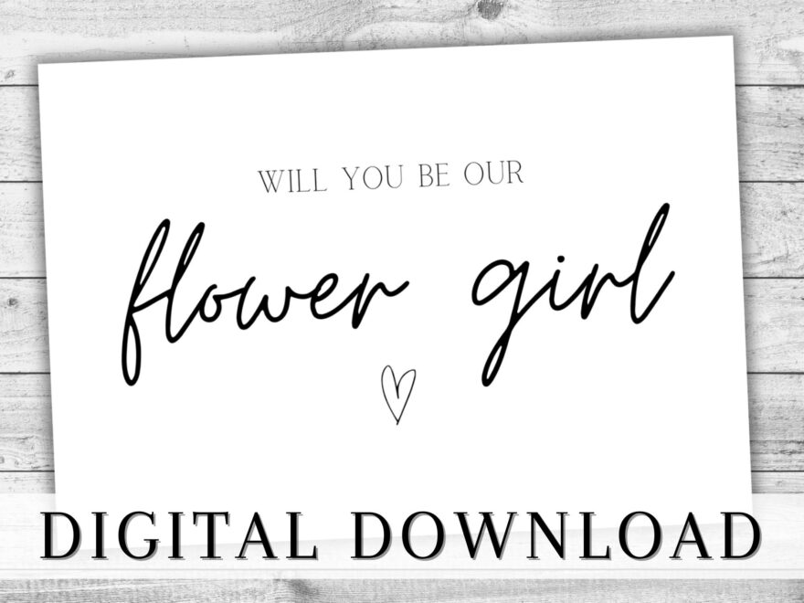 Flower Girl Proposal DIGITAL Card Will You Be Our Flower Girl Printable Gift INSTANT DOWNLOAD Wedding Card Etsy