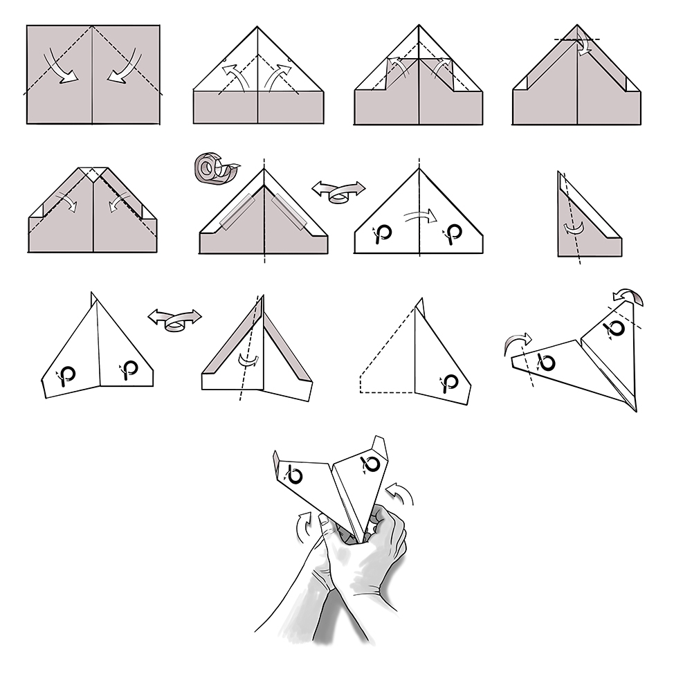 Folding A Paper Airplane PowerUp Toys