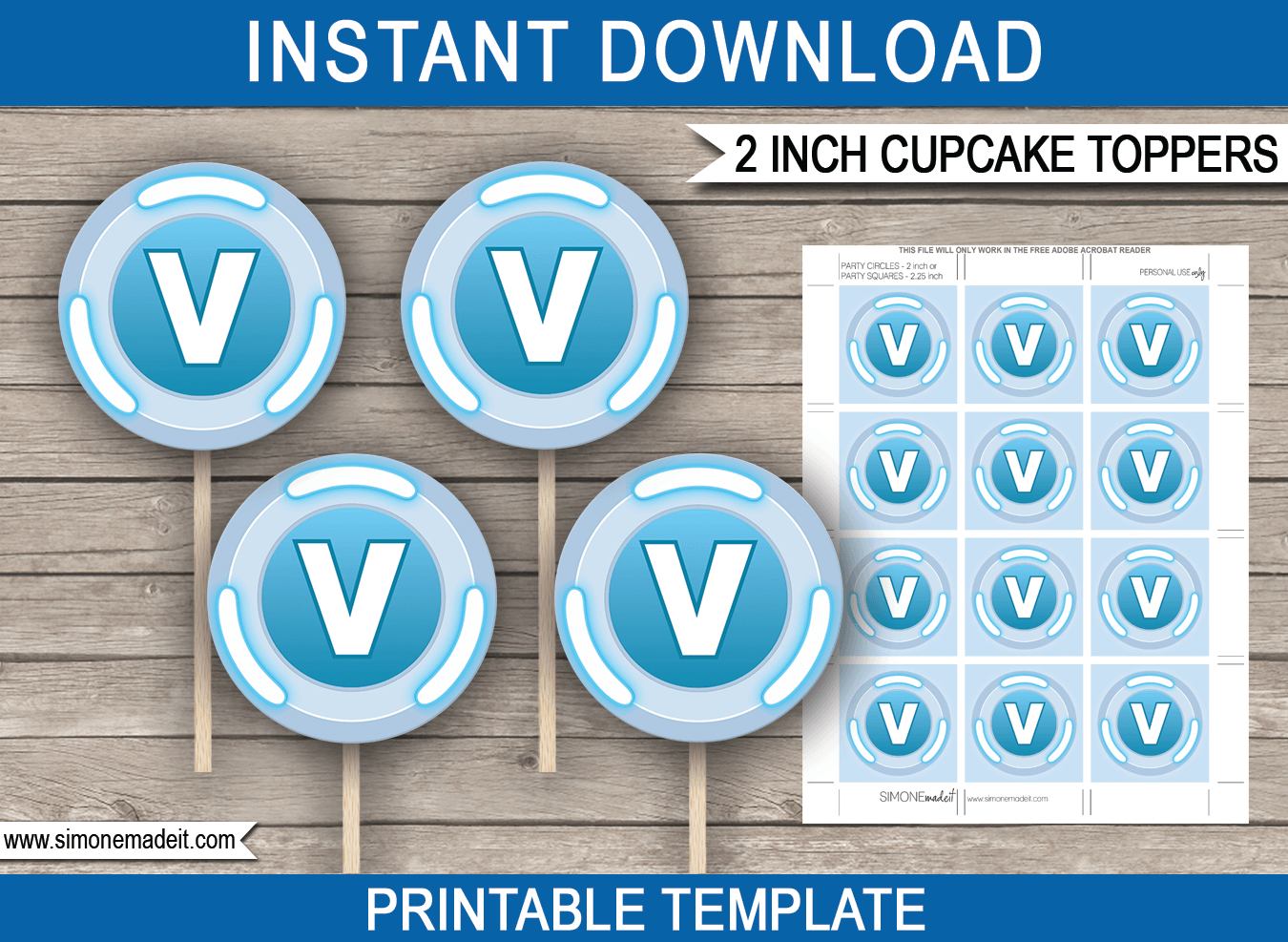 Free Printable Fortnite Birthday Decorations