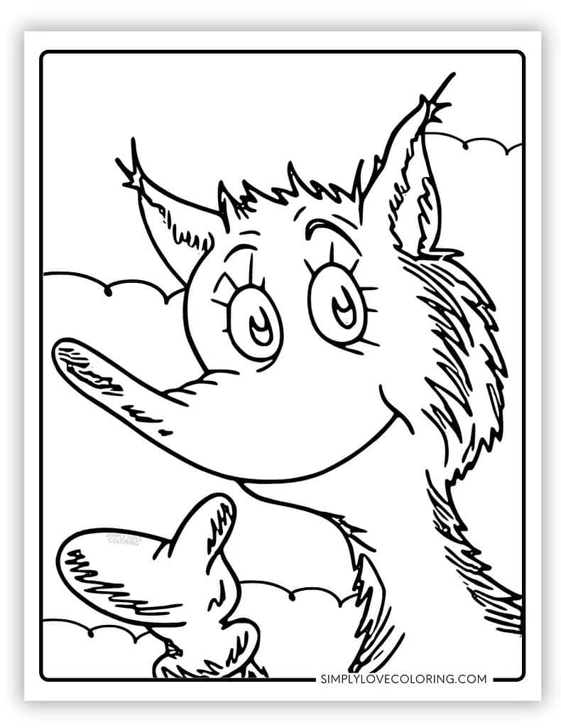 Fox In Sox Coloring Pages Free PDF Printables Simply Love Coloring