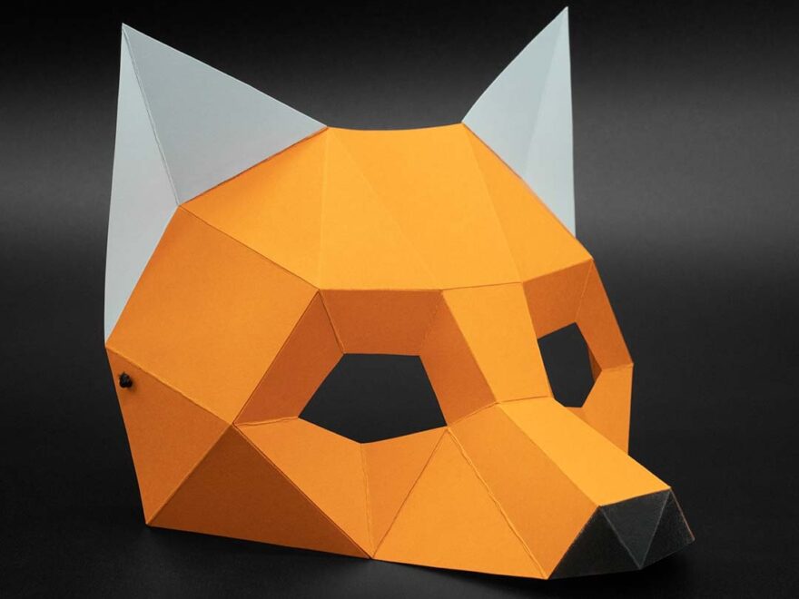 Fox Mini Mask Printable Template Papercraft PDF Pattern