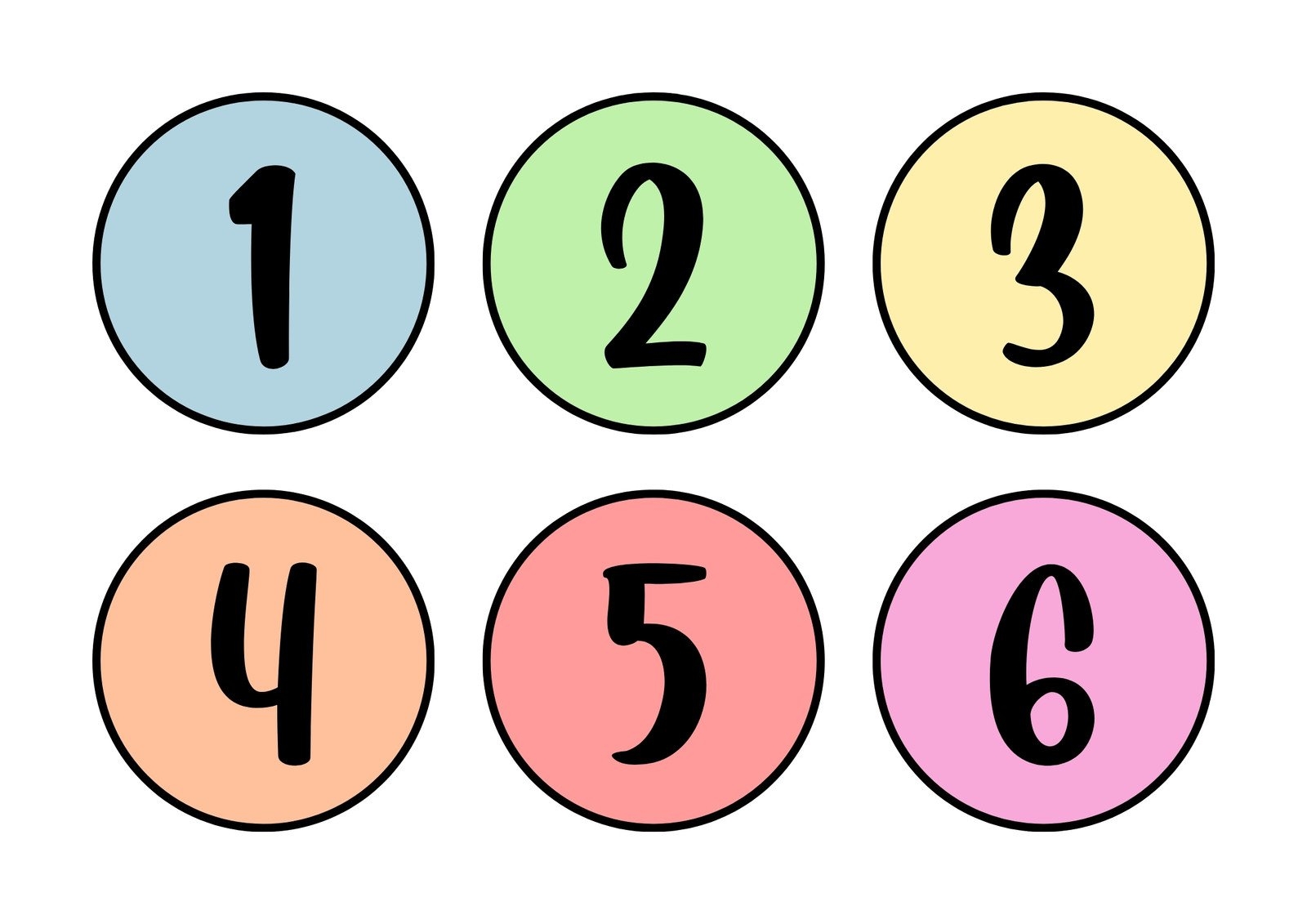 Free Printable Numbers In Circles