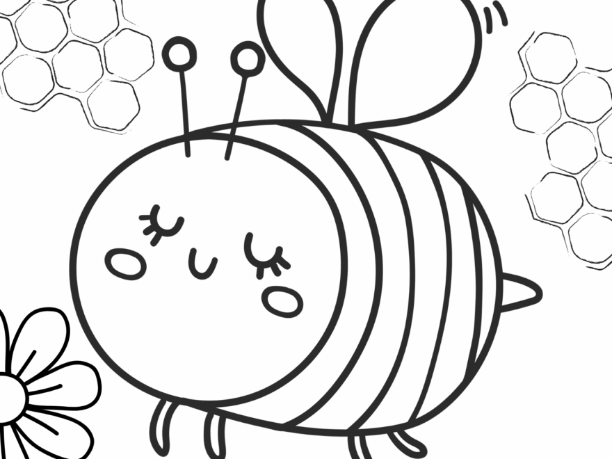 Free Bee Coloring Pages Crafty Morning