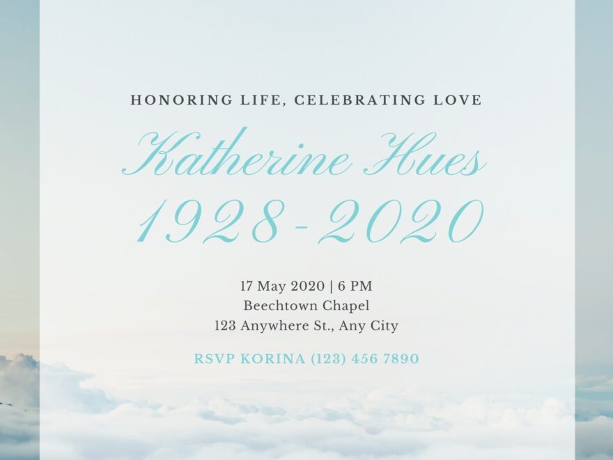 Free Celebration Of Life Invitation Templates To Edit And Print Canva