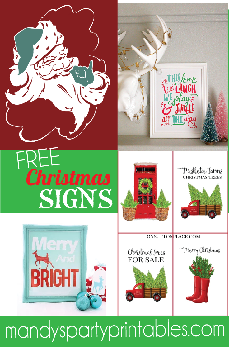 Free Printable Christmas Sign Art