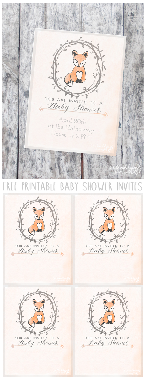 Free Customizable Forest Animal Baby Shower Invite Printables We Lived Happily Ever After