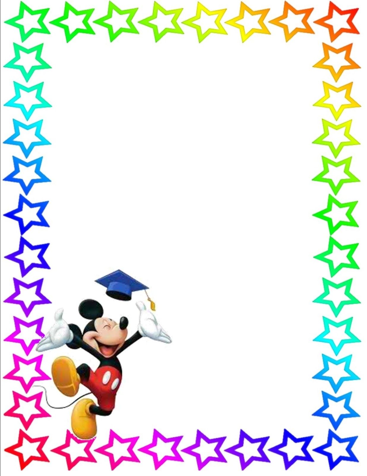 Free Disney Border Paper Printables