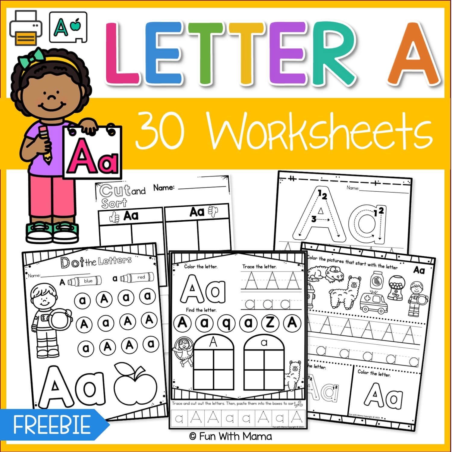 Free Toddler Preschool Printables Letter A