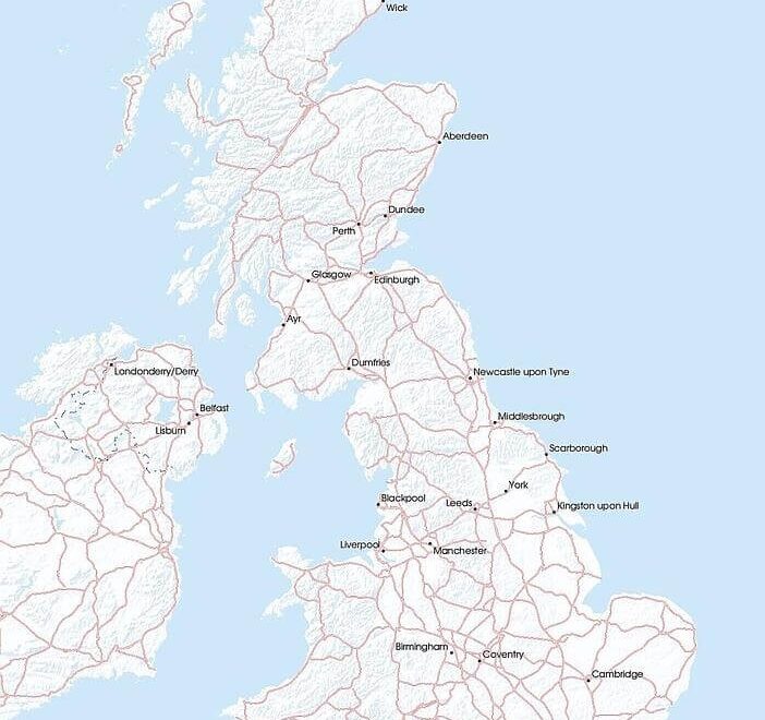 Free Maps Of The United Kingdom Mapswire