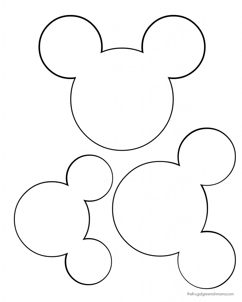 Mickey Mouse Head Template Printable