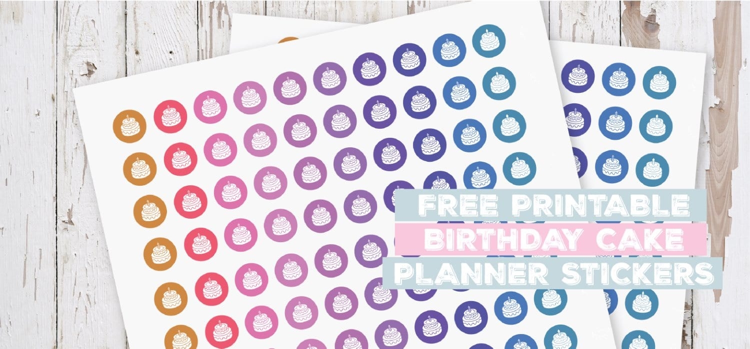 Free Printable Birthday Cake Planner Stickers World Of Printables