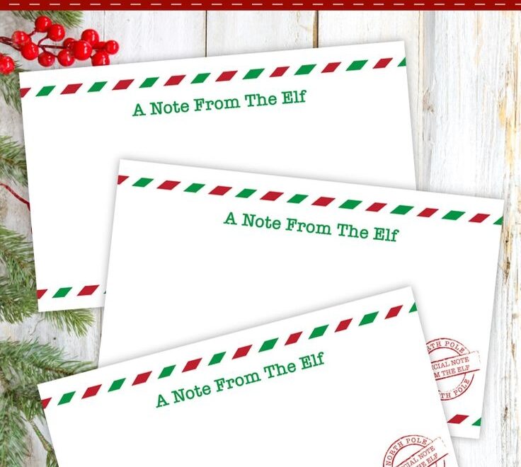 Free Printable Blank Elf On The Shelf Note Cards