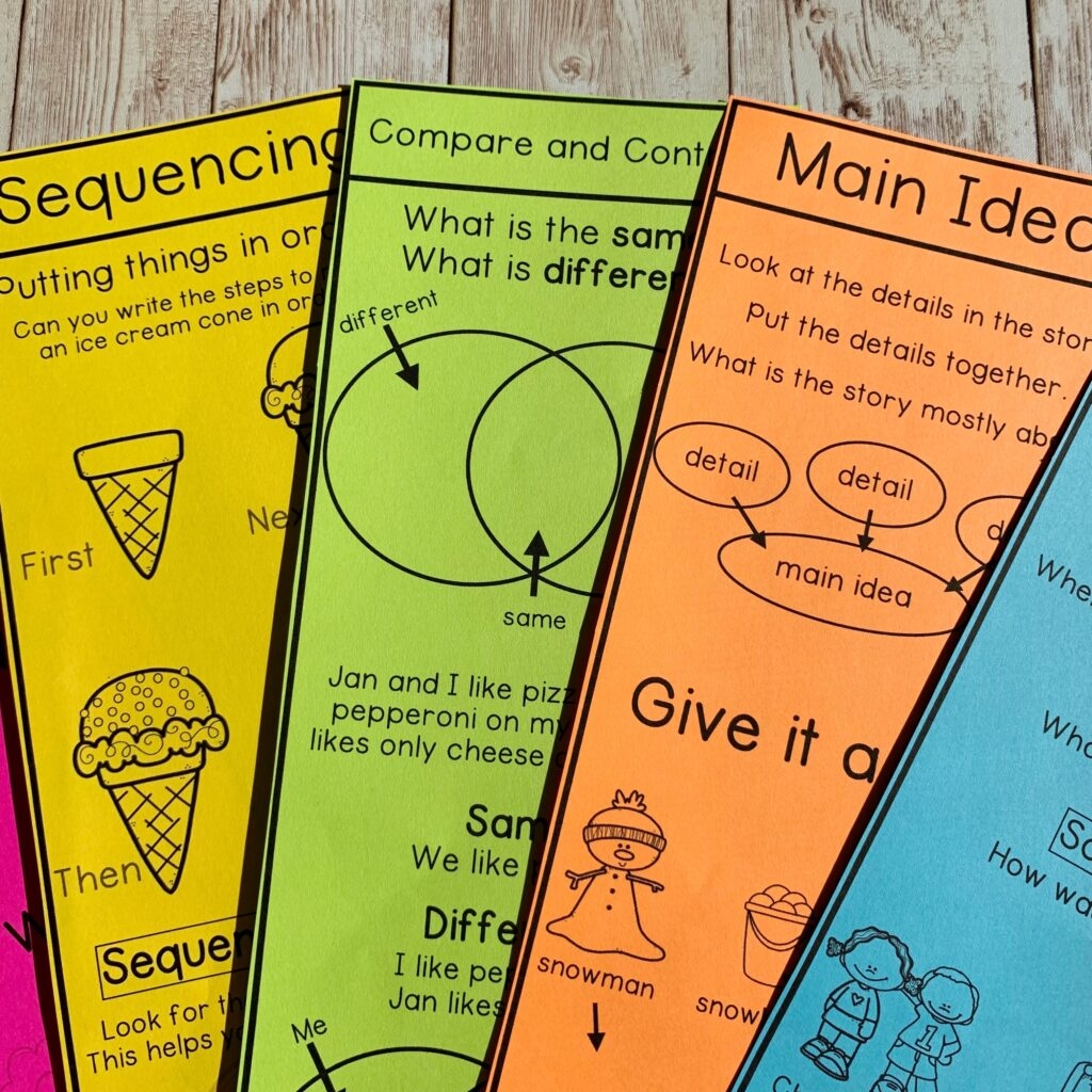 Free Printable Bookmarks For Reading Comprehension Literacy Stations