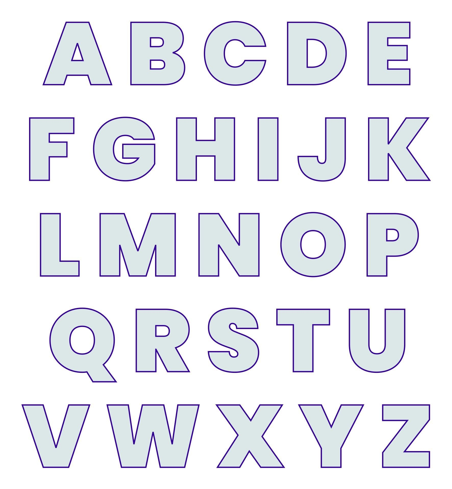 3 Inch Stencil Letters Printable
