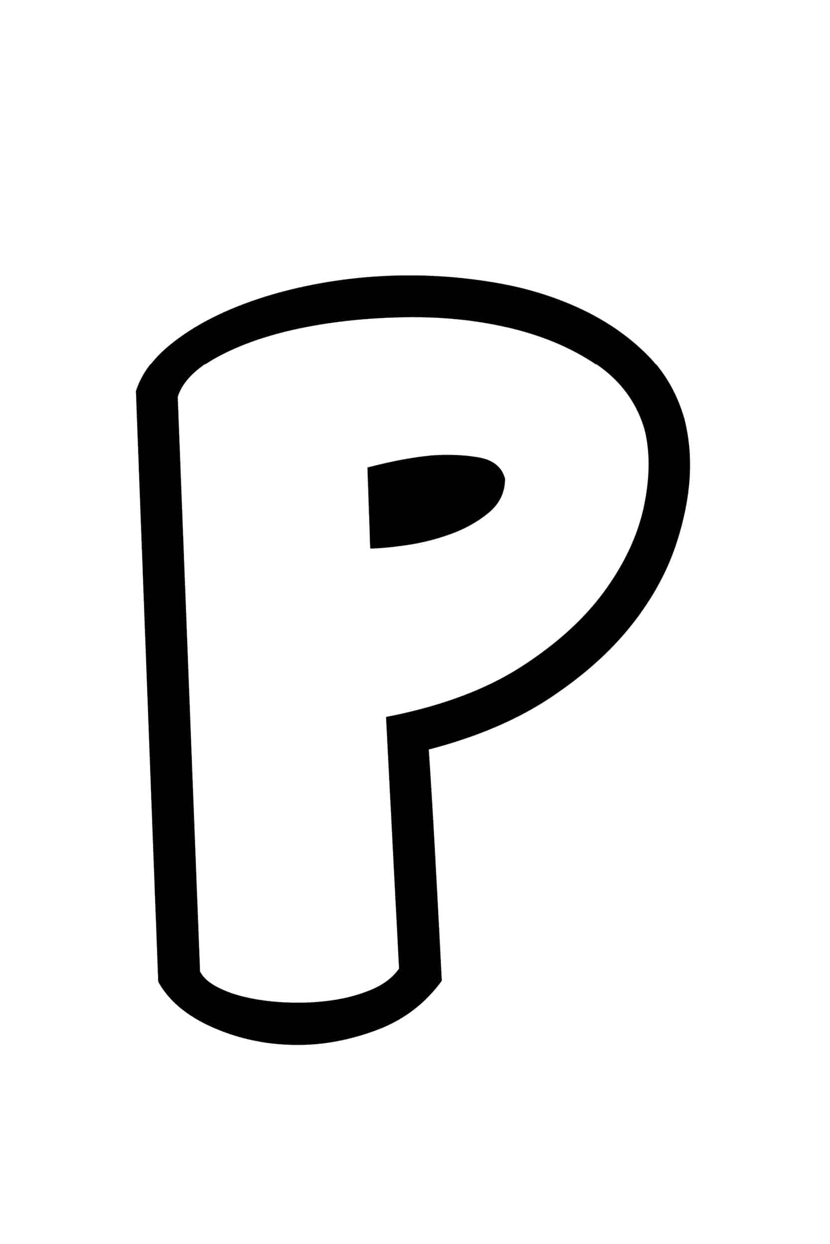Free Printable Bubble Letter Stencils Bubble Letter P