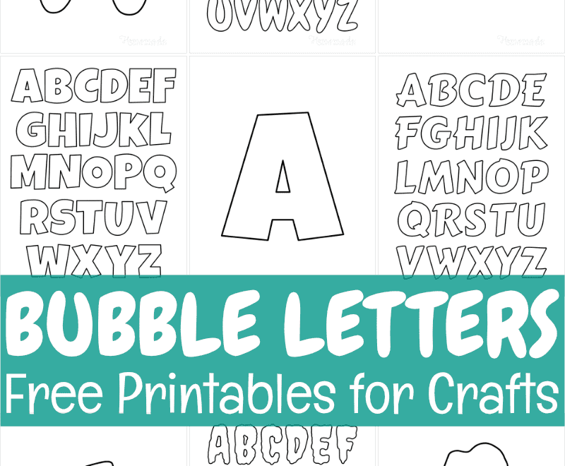 Free Printable Bubble Letters For Crafts