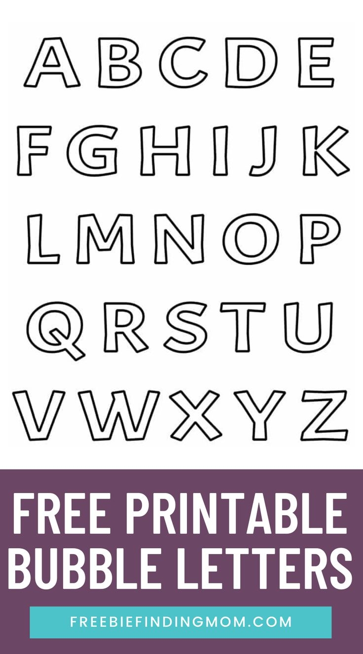 Free Printable Bubble Letters