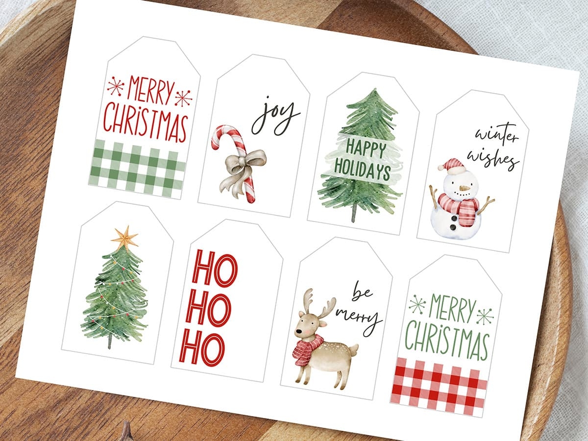 Cute Free Printable Christmas Gift Tags