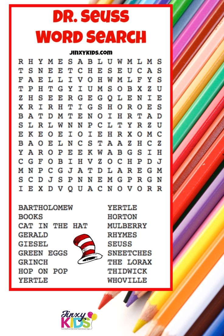 Dr. Seuss Word Search Printable