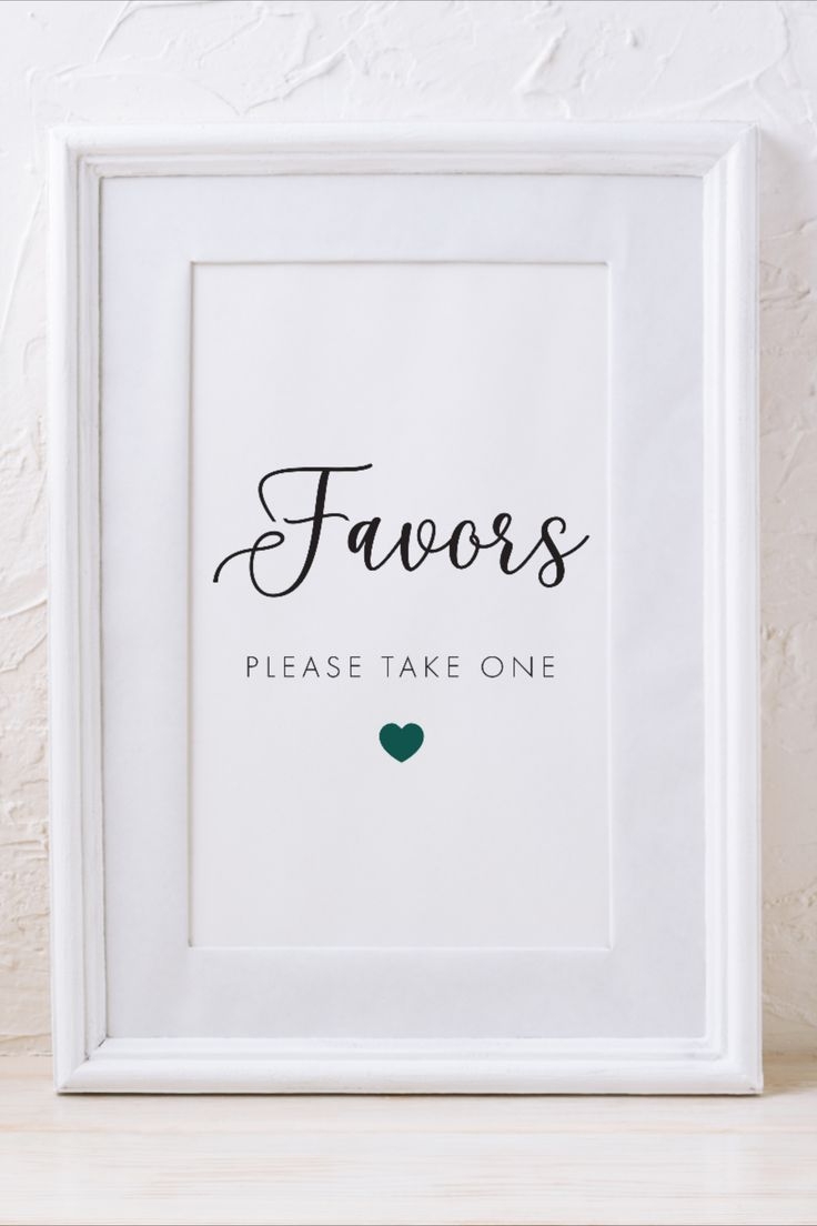 Free Printable Favor Sign