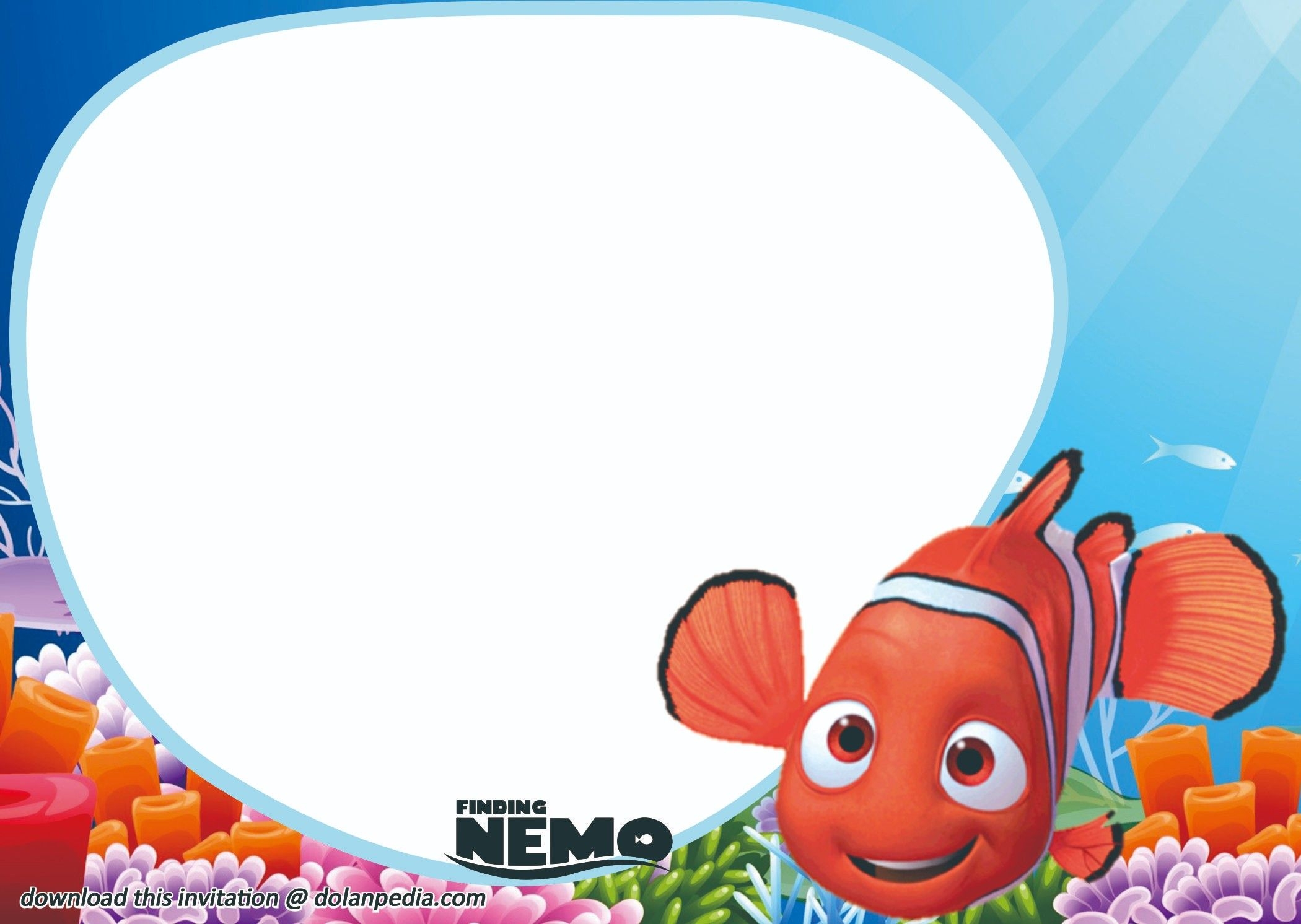 Free Printable Finding Nemo Birthday Invitation Template Dolanpedia Worksheets Library