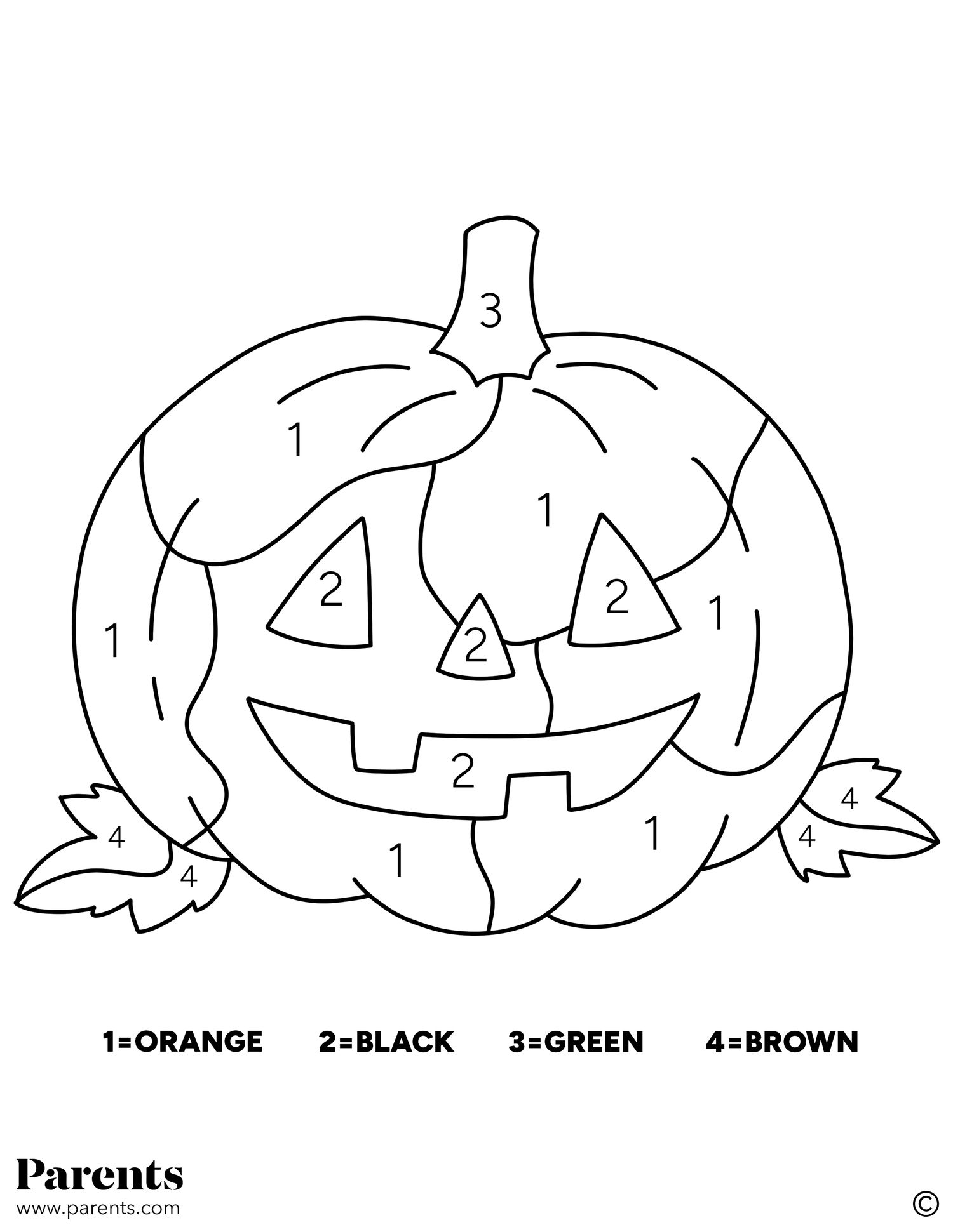 Printable Halloween Color By Number