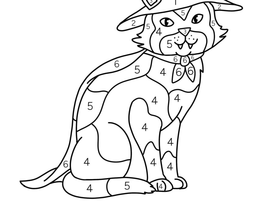 Free Printable Halloween Color By Number Pages For Kids