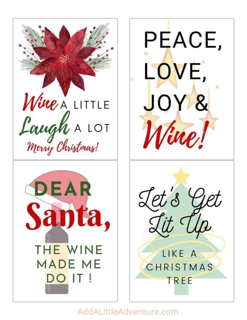 Free Printable Holiday Wine Bottle Labels Add A Little Adventure