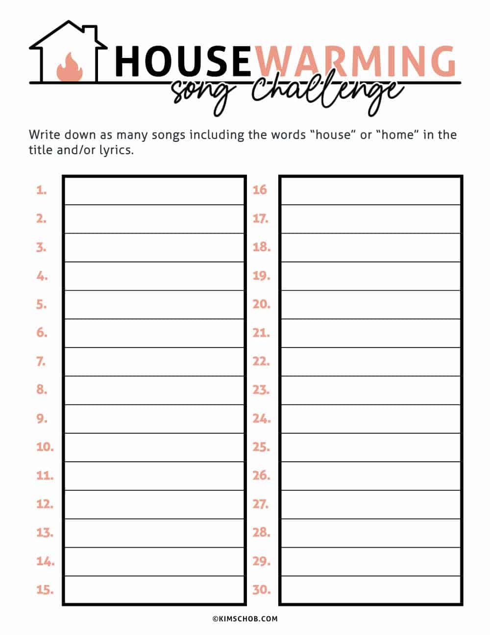 Free Printable Housewarming Games Kim Schob