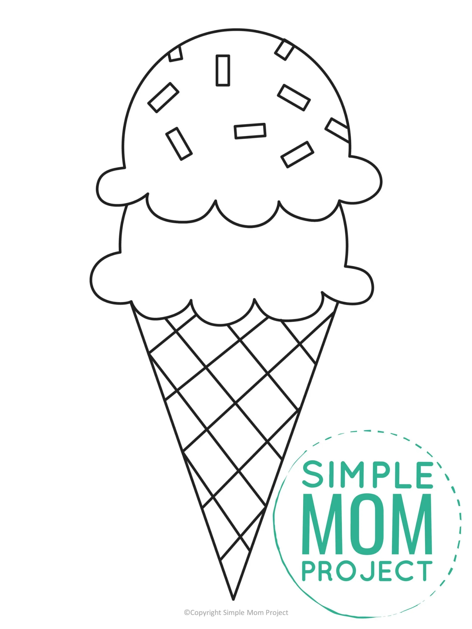 Ice Cream Scoop Template Printable