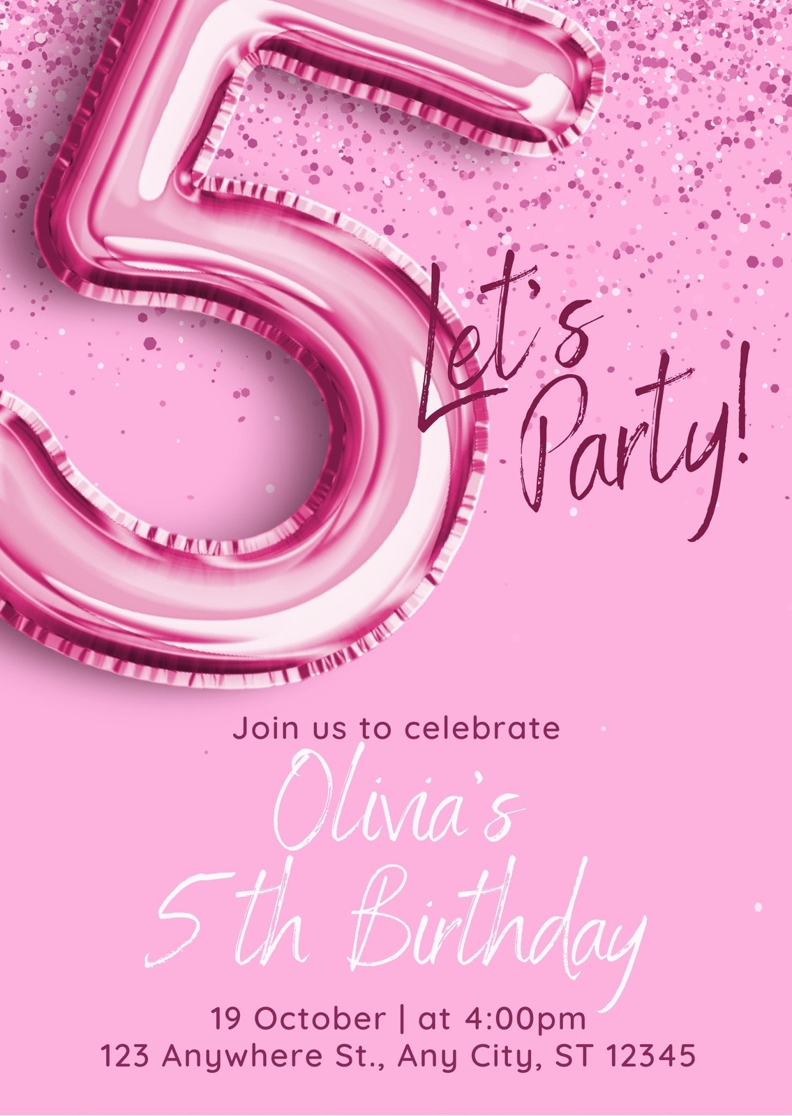 Free Printable Kids Birthday Invitation Templates Canva