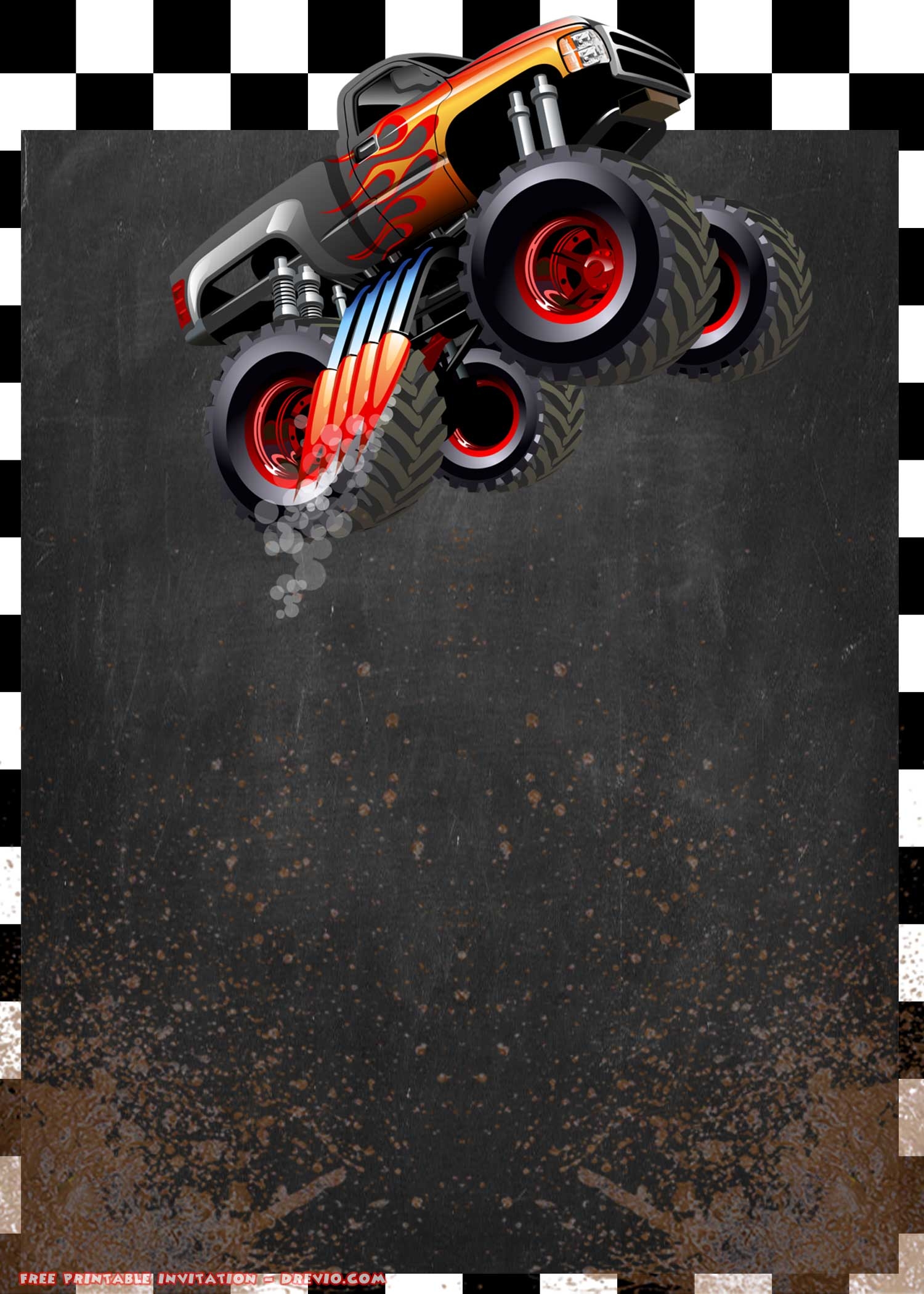 Monster Jam Invitations Printable Free