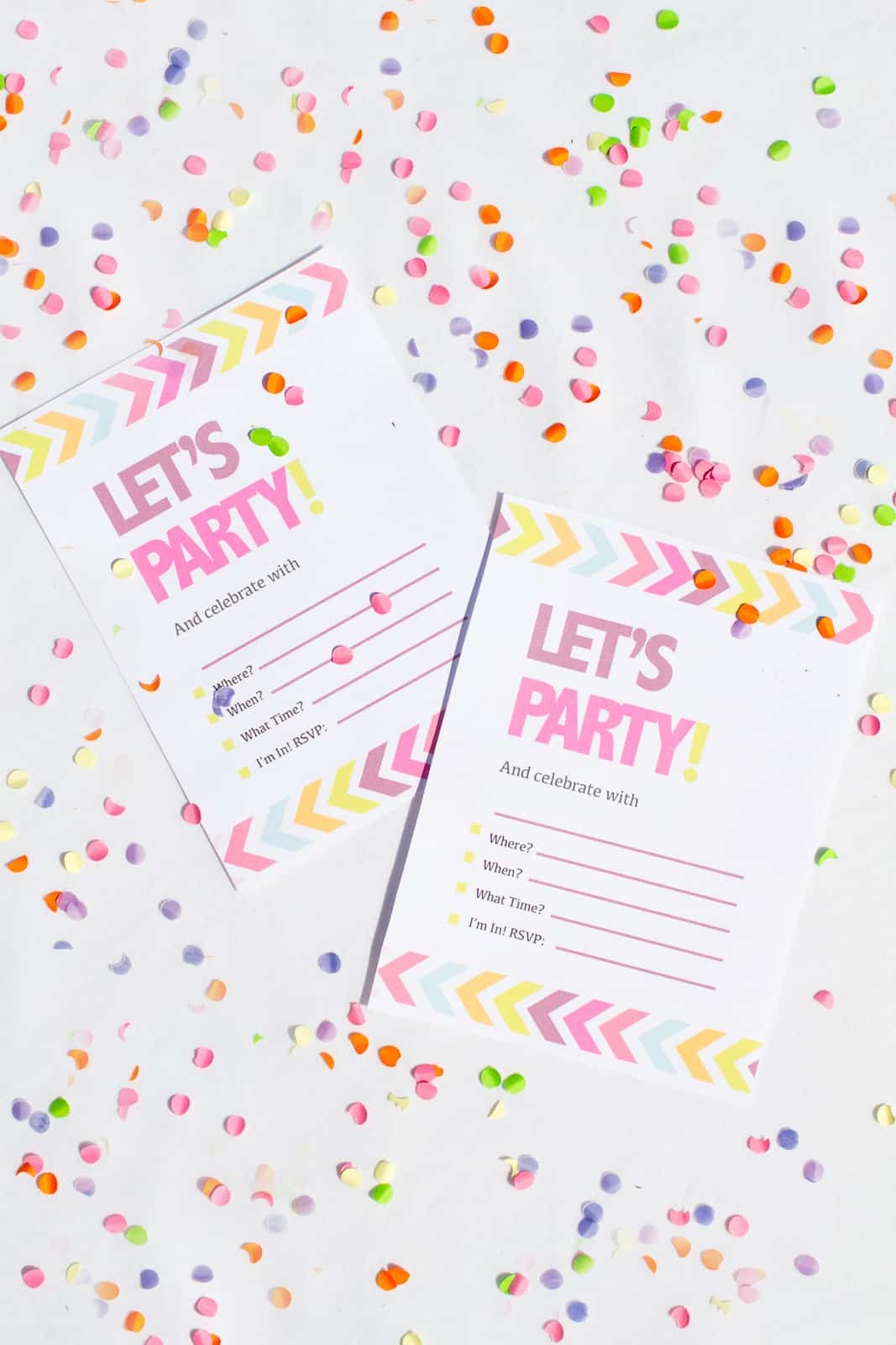 Free Printable Neon Party Invitations