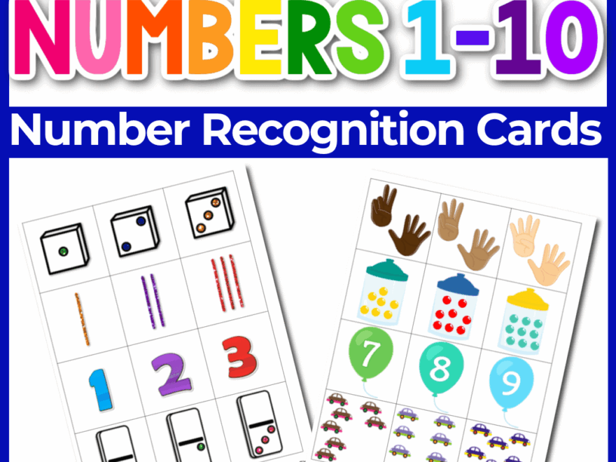 Free Printable Number Recognition Matching Cards For 1 10